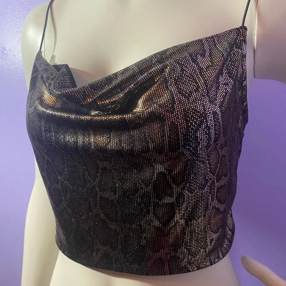 Metallic Snake Print Tank Top - Picture 4 of 6